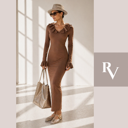 Vestido midi entallado tipo bodycon