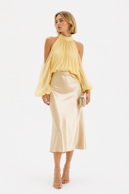 BLUSA GALA AMARILLO QUEMADO.