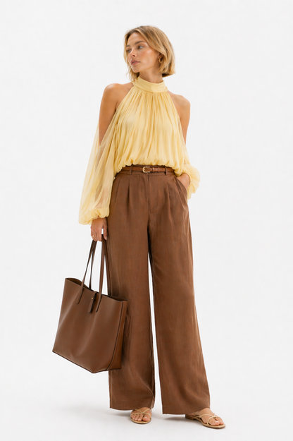 BLUSA GALA AMARILLO QUEMADO.