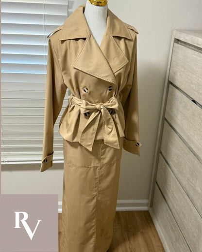 Conjunto sastre en tono caqui profundo